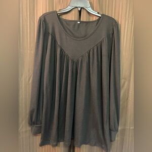 Woman’s Black Long Sleeve Top